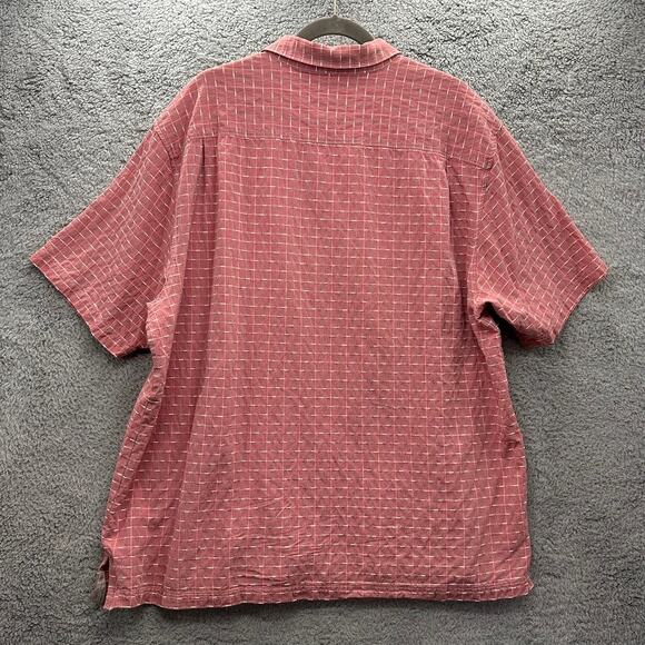 Tommy Bahama 2XL Original Fit Casual Button Up Short Sleeved Shirt Pink Vacation - Picture 9 of 10